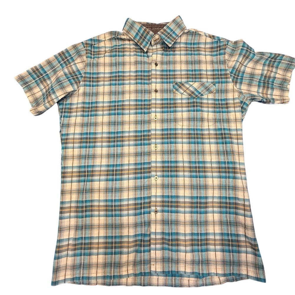Kuhl plaid short sleeve shirt Mens Medium - Picture 9 of 11